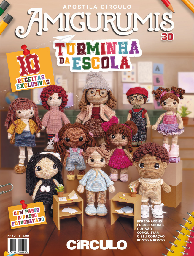 Apostila Amigurumis Turminha da Escola